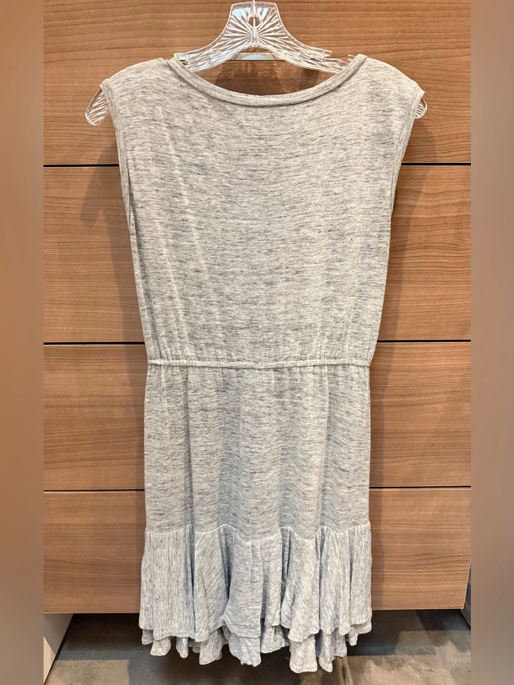 Rebecca Taylor Linen Jersey Dress in Gray Melange Size Small